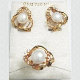PENDIENTES ORO AMARILLO PERLA