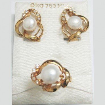 PENDIENTES ORO AMARILLO PERLA