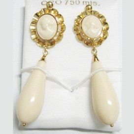 PENDIENTES ORO AMARILLO PERLA
