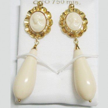 PENDIENTES ORO AMARILLO PERLA