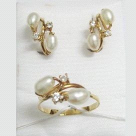 PENDIENTES ORO AMARILLO PERLA
