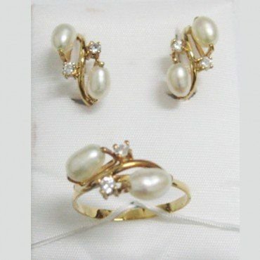 PENDIENTES ORO AMARILLO PERLA