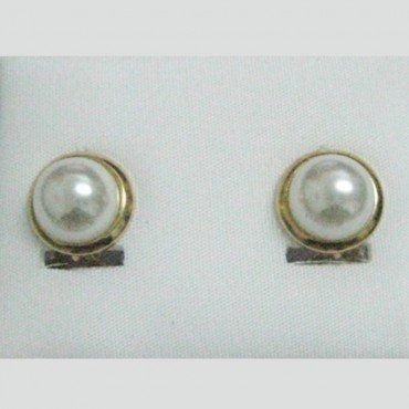 PENDIENTES ORO AMARILLO PERLA