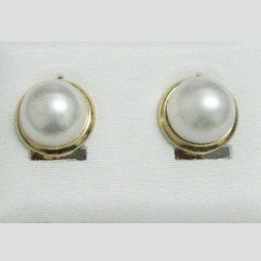 PENDIENTES ORO AMARILLO PERLA