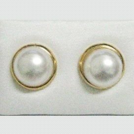 PENDIENTES ORO AMARILLO PERLA