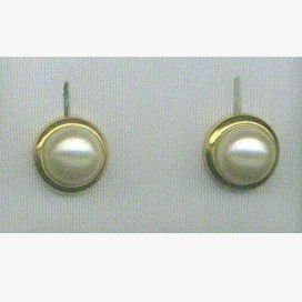 PENDIENTES ORO AMARILLO PERLA