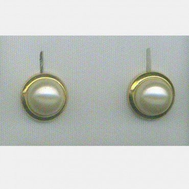 PENDIENTES ORO AMARILLO PERLA