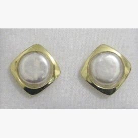 PENDIENTES ORO AMARILLO PERLA
