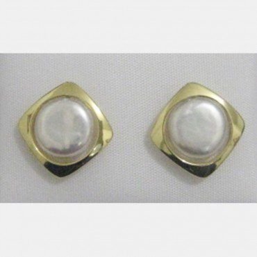 PENDIENTES ORO AMARILLO PERLA
