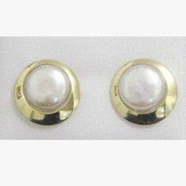 PENDIENTES ORO AMARILLO PERLA