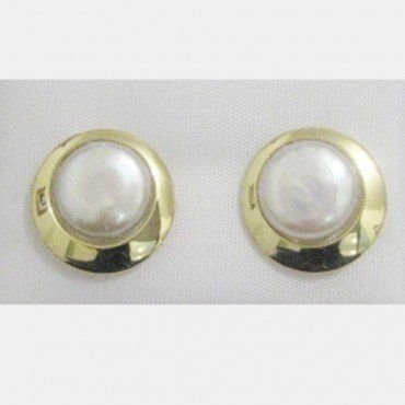 PENDIENTES ORO AMARILLO PERLA