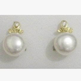 PENDIENTES ORO AMARILLO PERLA