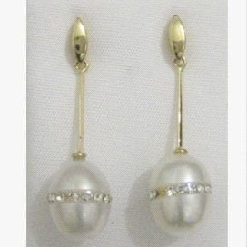PENDIENTES ORO AMARILLO PERLA