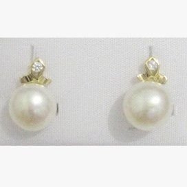PENDIENTES ORO AMARILLO PERLA