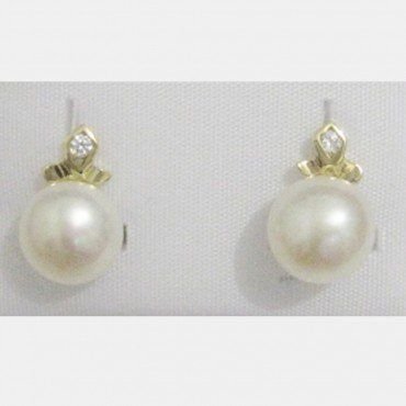 PENDIENTES ORO AMARILLO PERLA