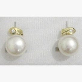 PENDIENTES ORO AMARILLO PERLA