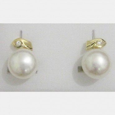 PENDIENTES ORO AMARILLO PERLA