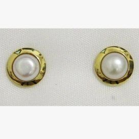 PENDIENTES ORO AMARILLO PERLA
