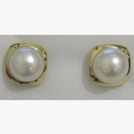PENDIENTES ORO AMARILLO PERLA
