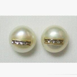 PENDIENTES ORO AMARILLO PERLA