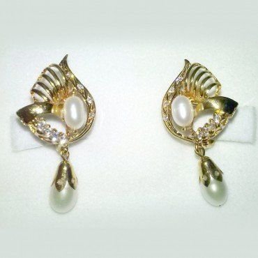 PENDIENTES ORO AMARILLO PERLA