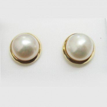PENDIENTES ORO AMARILLO PERLA