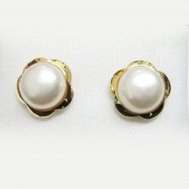 PENDIENTES ORO AMARILLO PERLA