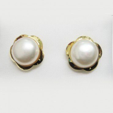 PENDIENTES ORO AMARILLO PERLA