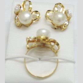 PENDIENTES ORO AMARILLO PERLA
