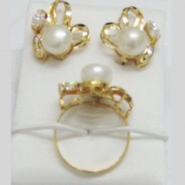 PENDIENTES ORO AMARILLO PERLA