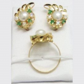 PENDIENTES ORO AMARILLO PERLA