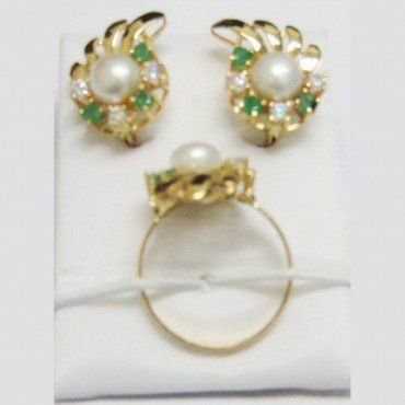 PENDIENTES ORO AMARILLO PERLA