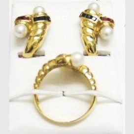 PENDIENTES ORO AMARILLO PERLA