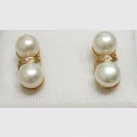 PENDIENTES ORO AMARILLO PERLA