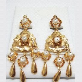 PENDIENTES ORO AMARILLO PERLA