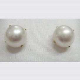 PENDIENTES ORO AMARILLO PERLA