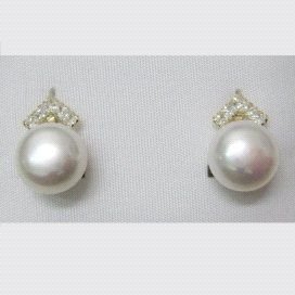 PENDIENTES ORO AMARILLO PERLA