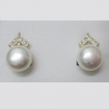 PENDIENTES ORO AMARILLO PERLA