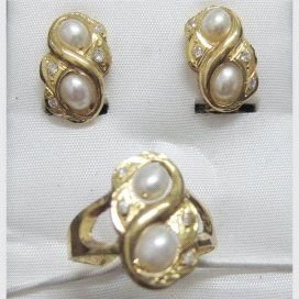 PENDIENTES ORO AMARILLO PERLA