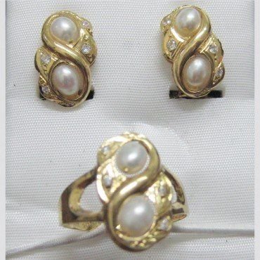 PENDIENTES ORO AMARILLO PERLA