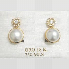 PENDIENTES AMARILLO PERLA JAPONESA