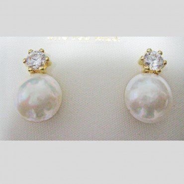 PENDIENTES AMARILLO PERLA JAPONESA