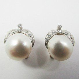 PENDIENTES BLANCO PERLA JAPONESA
