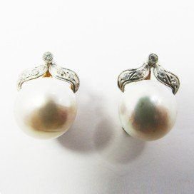PENDIENTES BLANCO PERLA JAPONESA