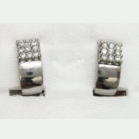 PENDIENTES ORO BLANCO PIEDRA
