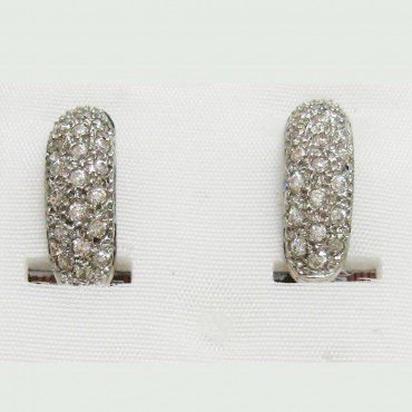 PENDIENTES ORO BLANCO PIEDRA