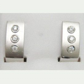 PENDIENTES ORO BLANCO PIEDRA