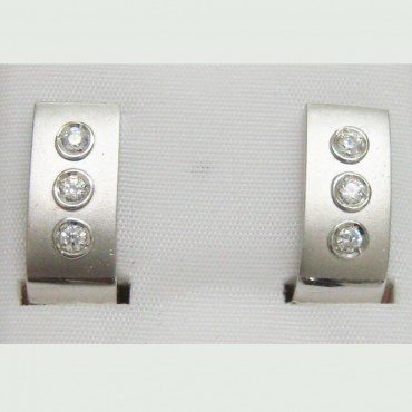 PENDIENTES ORO BLANCO PIEDRA