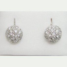 PENDIENTES ORO BLANCO PIEDRA