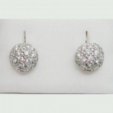 PENDIENTES ORO BLANCO PIEDRA